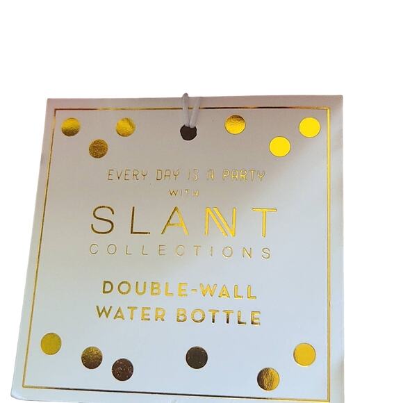 Slant Double Wall Water Bottle - Pink and Rose Gold - Picture 2 of 5